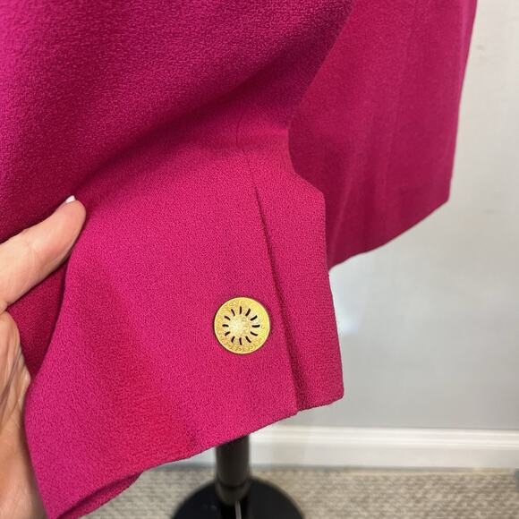 Vintage Liz Claiborne Suits Jacket Blazer size 12 Hot Pink Wool Glamour 90's Y2K - Picture 8 of 10